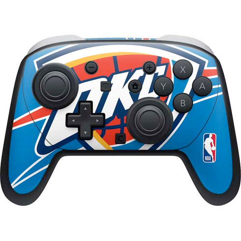 NBA Oklahoma City Thunder Large Logo Nintendo Switch 2 (2025) Pro Controller Skin