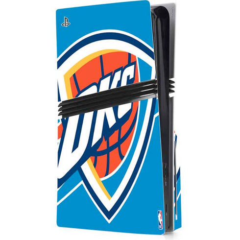 NBA Oklahoma City Thunder Large Logo PS5 Pro Disk Console Skin
