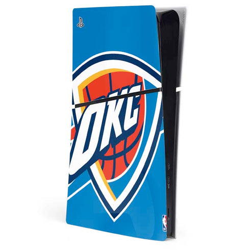 NBA Oklahoma City Thunder Large Logo PS5 Slim Digital Edition Console Skin