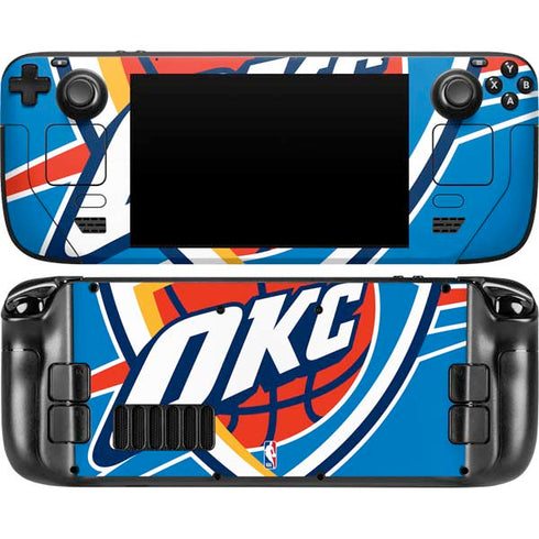 NBA Oklahoma City Thunder Large Logo Steam Deck Handheld Gaming Computer Skin