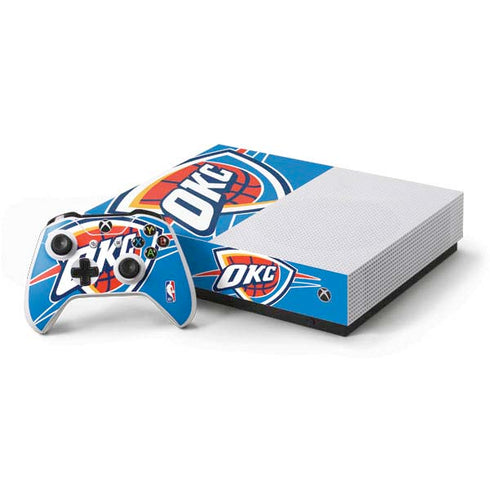 NBA Oklahoma City Thunder Large Logo Xbox One S All-Digital Edition Bundle Skin