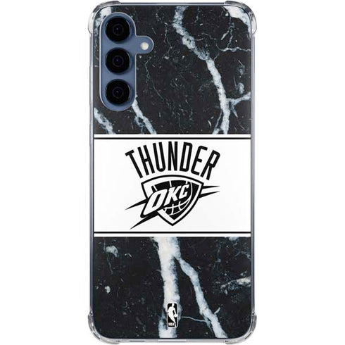 NBA Oklahoma City Thunder Marble Galaxy A55 5G Clear Case