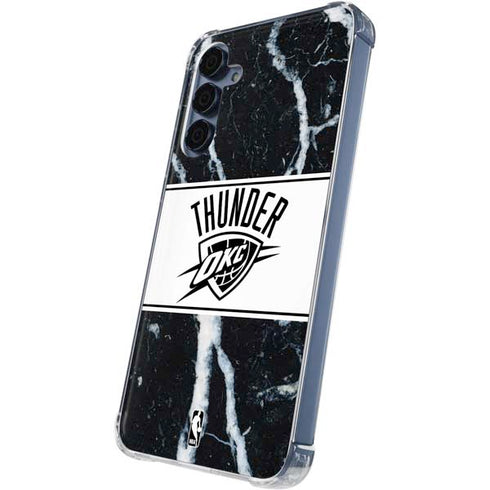 NBA Oklahoma City Thunder Marble Galaxy A55 5G Clear Case