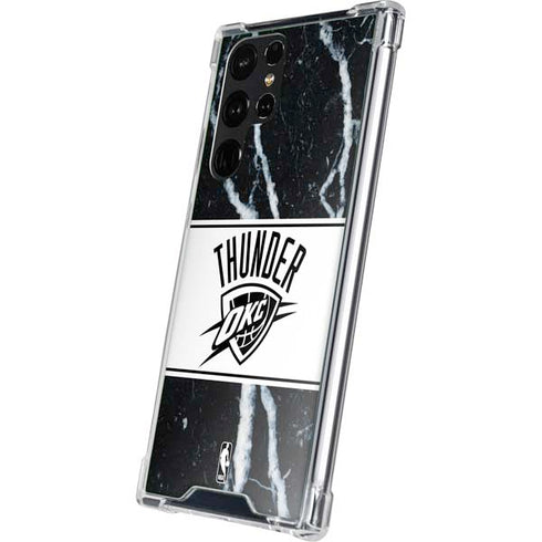 NBA Oklahoma City Thunder Marble Galaxy S23 Ultra Clear Case