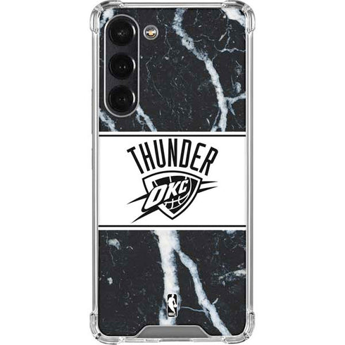 NBA Oklahoma City Thunder Marble Galaxy S24 FE Clear Case