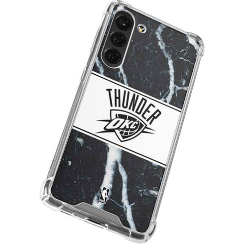 NBA Oklahoma City Thunder Marble Galaxy S24 FE Clear Case