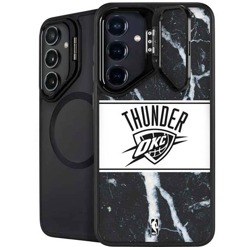 NBA Oklahoma City Thunder Marble Galaxy S24 Kickstand Case