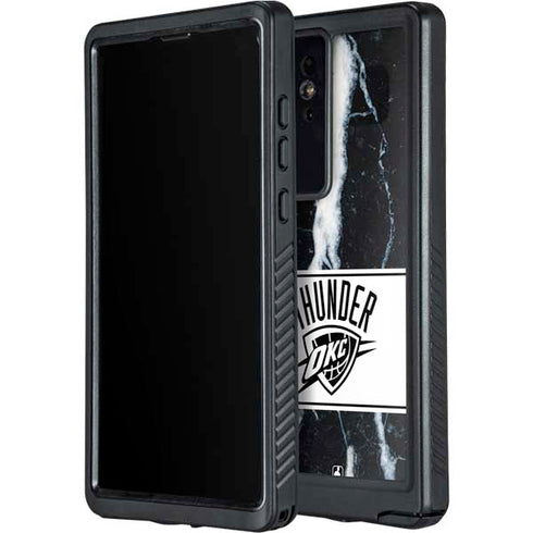 NBA Oklahoma City Thunder Marble Galaxy S24 Ultra Waterproof Case