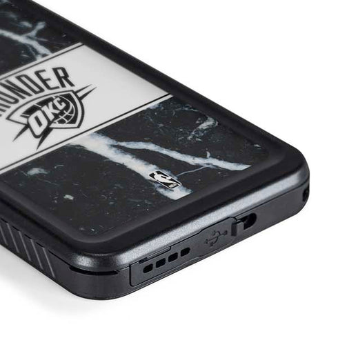 NBA Oklahoma City Thunder Marble Galaxy S24 Waterproof Case