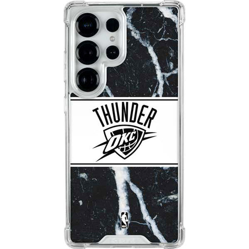 NBA Oklahoma City Thunder Marble Galaxy S25 Ultra Clear Case