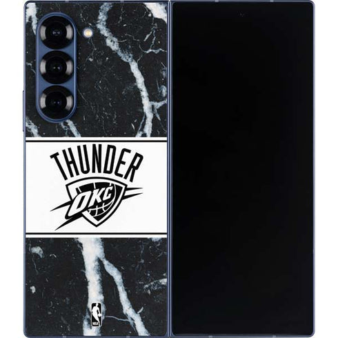 NBA Oklahoma City Thunder Marble Galaxy Z Fold6 Skin