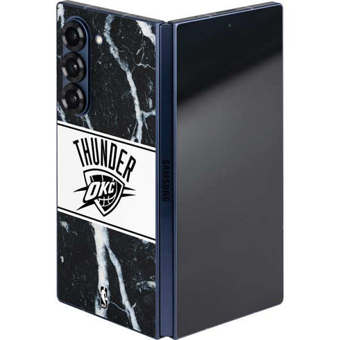 NBA Oklahoma City Thunder Marble Galaxy Z Fold6 Skin