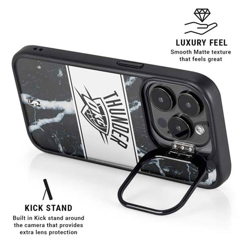 NBA Oklahoma City Thunder Marble iPhone 14 Pro Kickstand Case