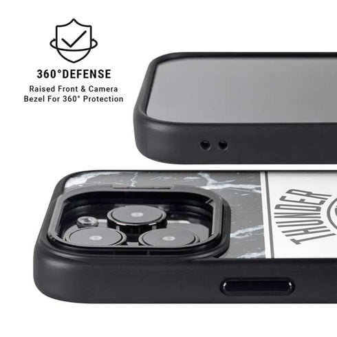 NBA Oklahoma City Thunder Marble iPhone 14 Pro Kickstand Case