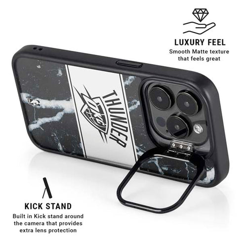 NBA Oklahoma City Thunder Marble iPhone 15 Pro Kickstand Case