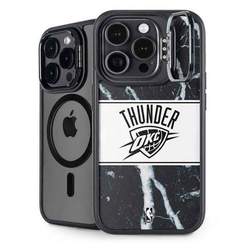 NBA Oklahoma City Thunder Marble iPhone 15 Pro Max Kickstand Case