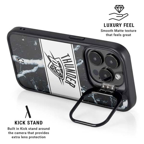 NBA Oklahoma City Thunder Marble iPhone 15 Pro Max Kickstand Case