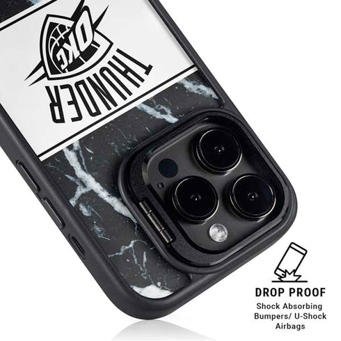 NBA Oklahoma City Thunder Marble iPhone 15 Pro Max Kickstand Case