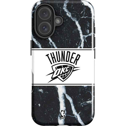 NBA Oklahoma City Thunder Marble iPhone 16 Impact Case