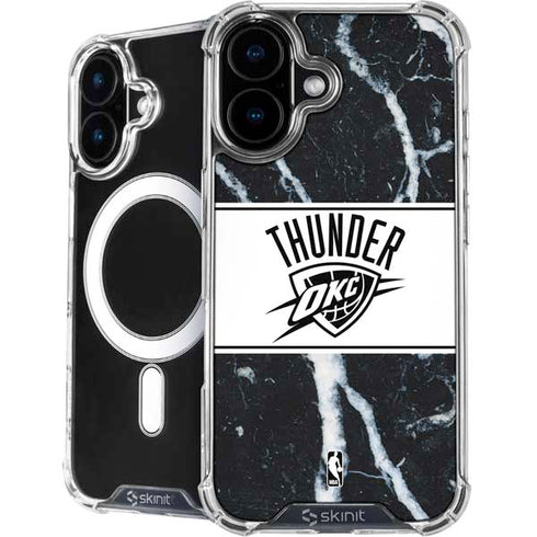 NBA Oklahoma City Thunder Marble iPhone 16 MagSafe Case