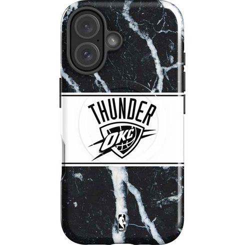 NBA Oklahoma City Thunder Marble iPhone 16 Magsafe Impact Case