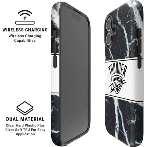 NBA Oklahoma City Thunder Marble iPhone 16 Magsafe Impact Case