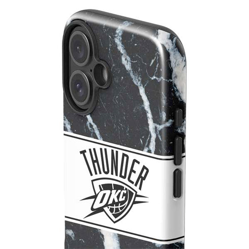NBA Oklahoma City Thunder Marble iPhone 16 Plus Impact Case