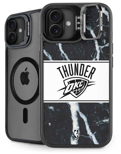 NBA Oklahoma City Thunder Marble iPhone 16 Plus Kickstand Case