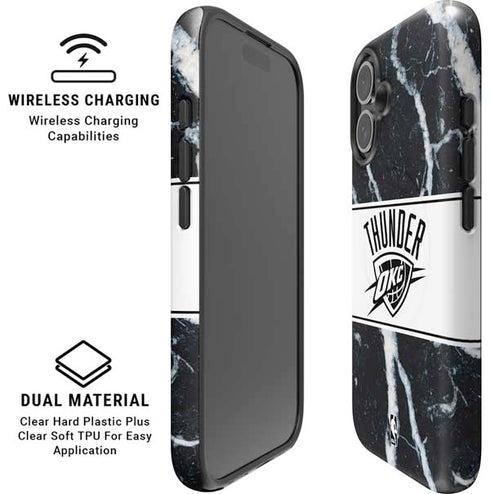 NBA Oklahoma City Thunder Marble iPhone 16 Plus Magsafe Impact Case