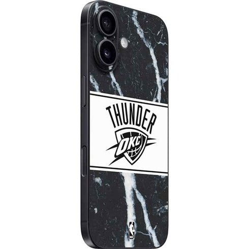 NBA Oklahoma City Thunder Marble iPhone 16 Plus Skin