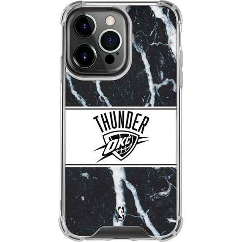 NBA Oklahoma City Thunder Marble iPhone 16 Pro Clear Case