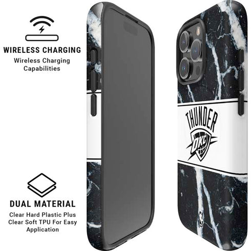 NBA Oklahoma City Thunder Marble iPhone 16 Pro Magsafe Impact Case
