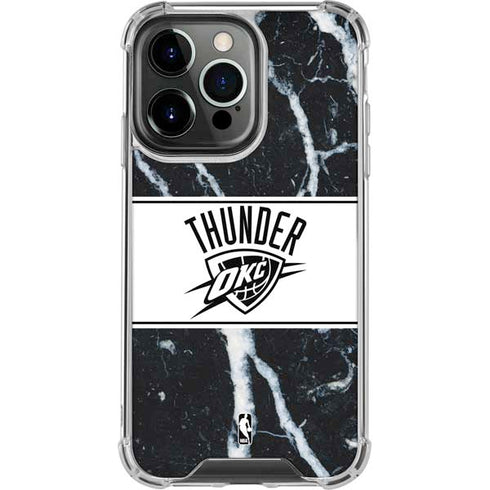 NBA Oklahoma City Thunder Marble iPhone 16 Pro Max Clear Case