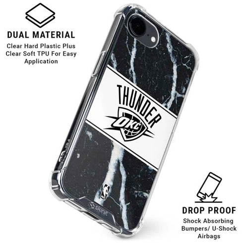 NBA Oklahoma City Thunder Marble iPhone 16e Clear Case