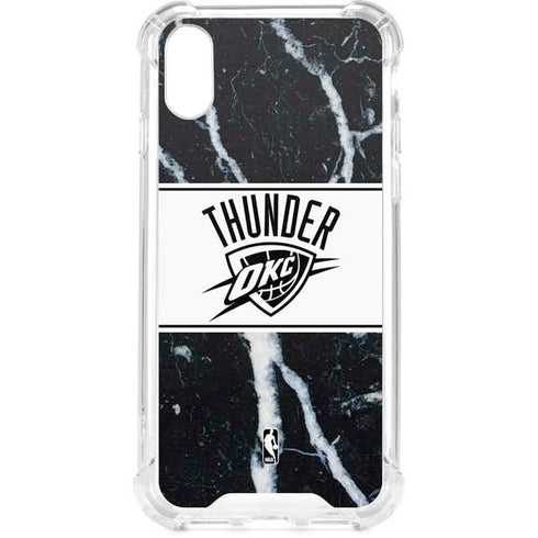 NBA Oklahoma City Thunder Marble iPhone XS Clear Case