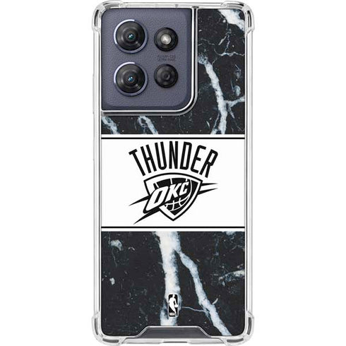 NBA Oklahoma City Thunder Marble Moto G 5G (2025) Clear Case