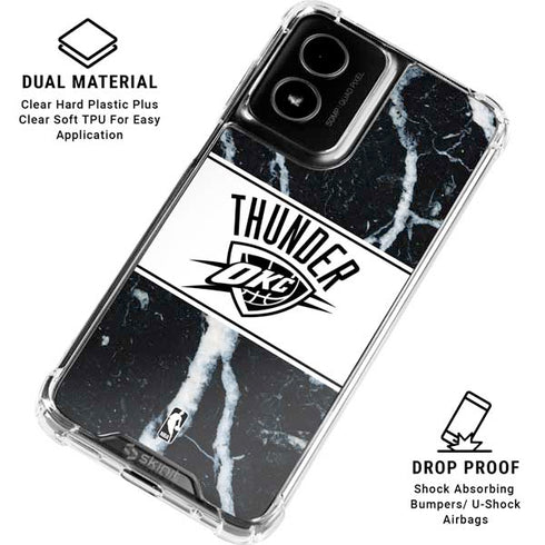 NBA Oklahoma City Thunder Marble Moto G Power 5G (2024) Clear Case