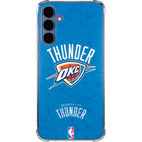 NBA Oklahoma City Thunder Primary Logo Galaxy A55 5G Clear Case