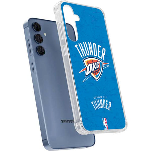 NBA Oklahoma City Thunder Primary Logo Galaxy A55 5G Clear Case