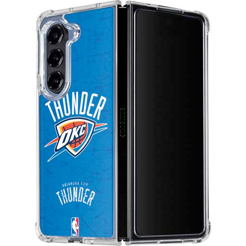 NBA Oklahoma City Thunder Primary Logo Galaxy Z Fold5 5G Clear Case