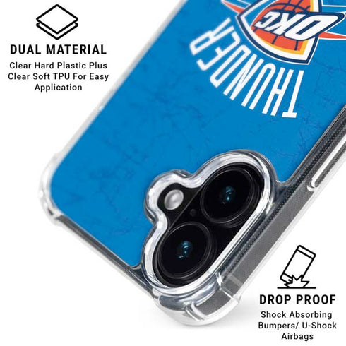 NBA Oklahoma City Thunder Primary Logo iPhone 16 Plus Clear Case