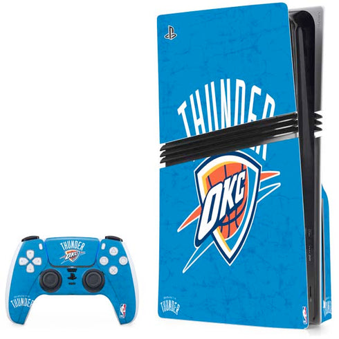 NBA Oklahoma City Thunder Primary Logo PS5 Pro Disk Bundle Skin