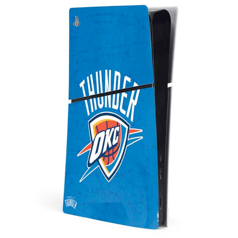 NBA Oklahoma City Thunder Primary Logo PS5 Slim Digital Edition Console Skin