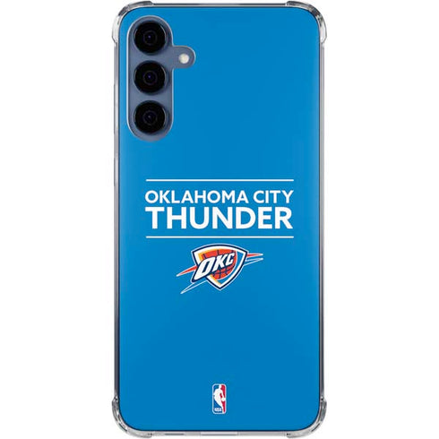 NBA Oklahoma City Thunder Standard - Blue Galaxy A35 5G Clear Case