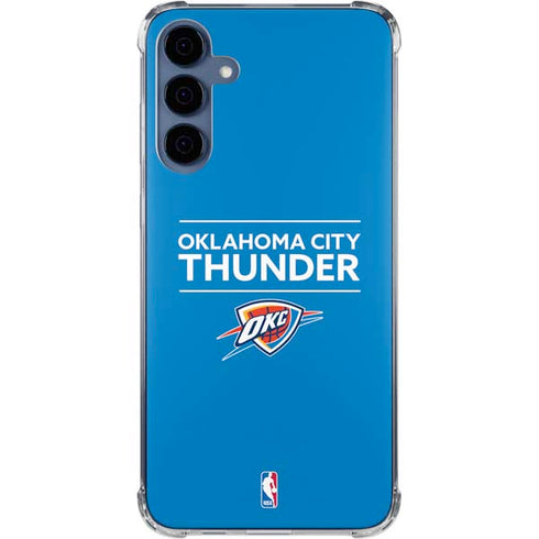NBA Oklahoma City Thunder Standard - Blue Galaxy A55 5G Clear Case