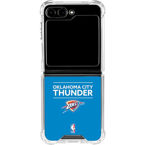 NBA Oklahoma City Thunder Standard - Blue Galaxy Z Flip6 Clear Case