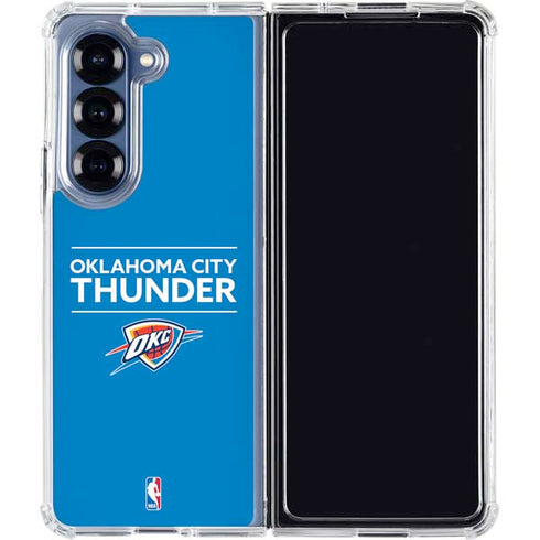 NBA Oklahoma City Thunder Standard - Blue Galaxy Z Fold6 Clear Case