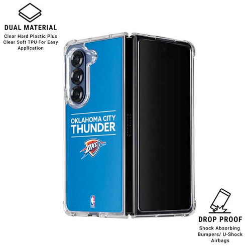 NBA Oklahoma City Thunder Standard - Blue Galaxy Z Fold6 Clear Case