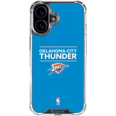 NBA Oklahoma City Thunder Standard - Blue iPhone 16 Clear Case