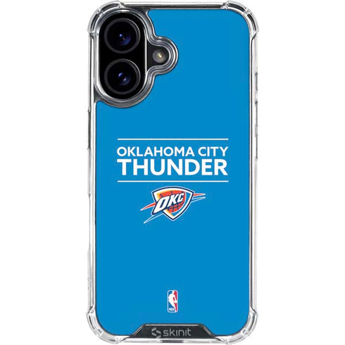 NBA Oklahoma City Thunder Standard - Blue iPhone 16 Plus Clear Case